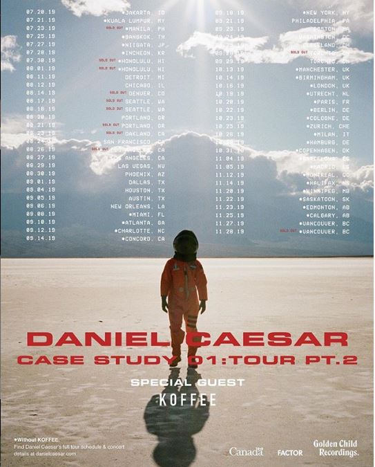 Daniel Caesar Set To Headline Back to Back Shows at Budweiser Stage